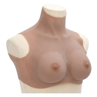 (tan, d/ silicon) vidaXL SiliconeÂ BreastplateÂ for Crossdressers Fake Breast Forms Tan H Cup