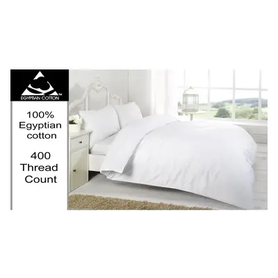 (White, Double) Thread Count Duvet Covers Set Egyptian Cotton Single Double Super King Size