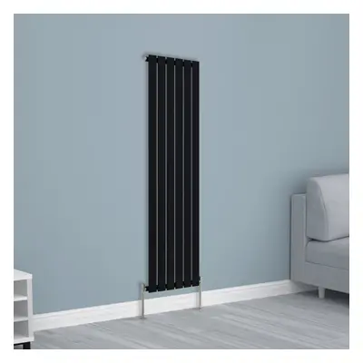 (1600x408mm Single, Black) NRG Horizontal Vertical Flat Panel Designer Radiator Central Heating 