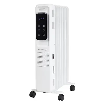 Russell Hobbs Fin Oil Filled Radiator With Remote Control 2000W - White