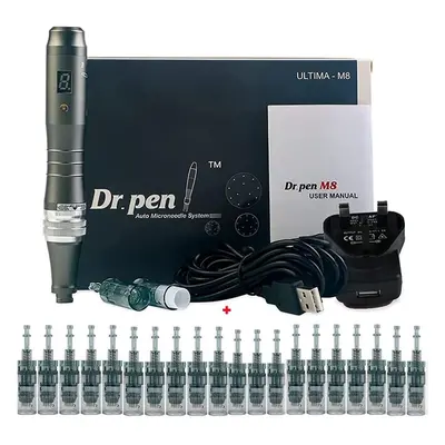 Dr. Pen Ultima M8 Professional Microneedling Pen-Skin Care Tool Kit with 22pcs Needles Cartridge