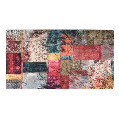 vidaXL Rug Washable Patchwork Multicolour Anti Slip Home Floor Carpet Area Rug