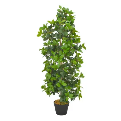 vidaXL Artificial Plant Laurel Tree with Pot Green 120cm Realistic Greenery