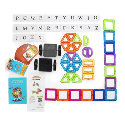 (magnetic building blocks set) 33/55/105Pcs Magnetic Blocks Building Set DIY Assembly Early Educ