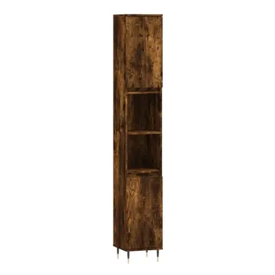 (smoked oak) vidaXL Bathroom Cabinet Vanity Unit Highboard Grey Sonoma Engineered Wood