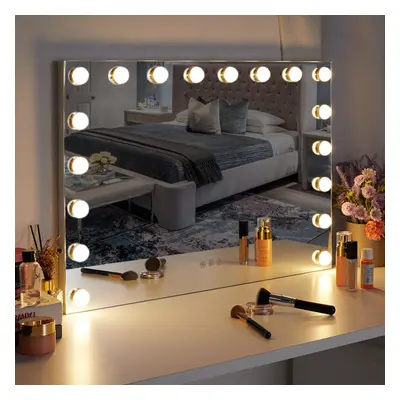 Rectangle Hollywood Vanity Mirror with Dimmable LED Bulbs