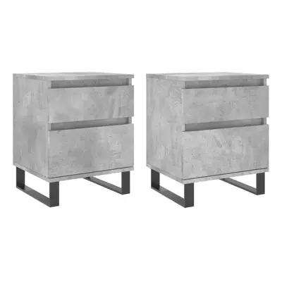 (concrete grey, pcs) vidaXL Bedside Cabinets Nightstand Side Table Bed Cabinet Engineered Wood