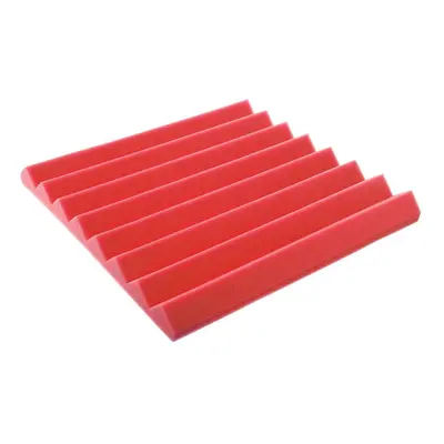 (Red) 4Pcs/Set 50x50X5CM Acoustic Foam Panel Home Treatment Sound Absorption Tiles