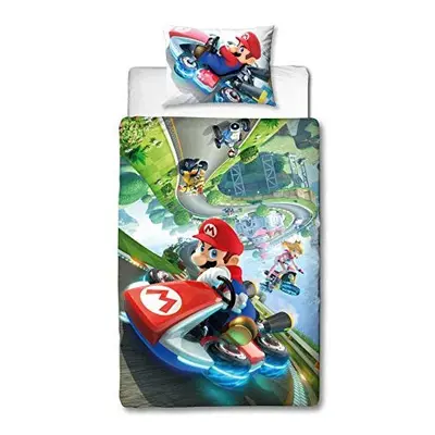 Super Mario Nintendo Kart Single Duvet Cover | Officially Licensed Reversible Two Sided Gravity 