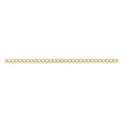 Jewelco London 9ct Yellow Gold - High Performance Curb Pendant Chain Anklet - 3.4mm gauge 7.25 i