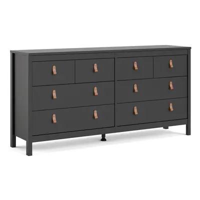 Barcelona Double dresser 4+4 drawers in Matt Black