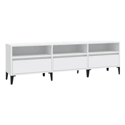 (white, x x 44.5 cm) vidaXL TV Cabinet TV Unit Storage Cabinet Media Unit Cupboard Engineered Wo