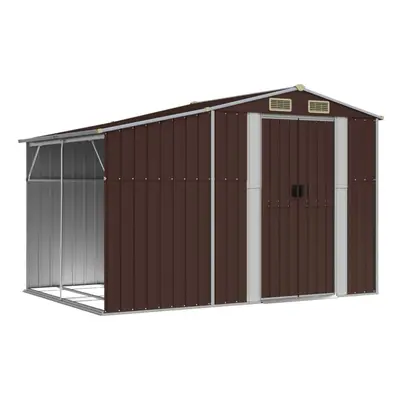 (brown, x 192.5 x cm) vidaXL Garden Shed Metal Shed Outdoor Storage Shed Anthracite Galvanised S