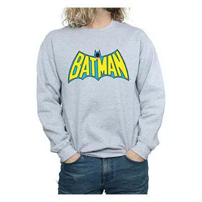 (3XL, Sports Grey) Batman Mens Retro Logo Sweatshirt