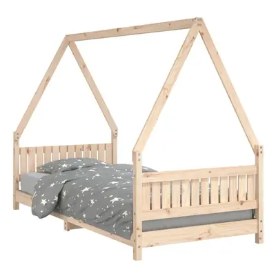 (brown, x cm) vidaXL Kids Bed Frame Bedstead Wooden Bed Base White 90x200 cm Solid Wood Pine