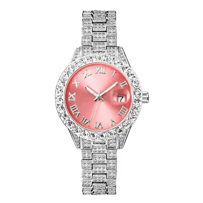 (3035Pink-Silver) MISSFOX Pink Women Watch Luxury Small Face Elegant Quartz Watches For Ladies I