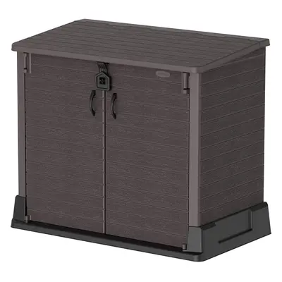 Duramax Cedargrain StoreAway 850L Plastic Garden Storage Shed â Outdoor Lockable Storage Shed 