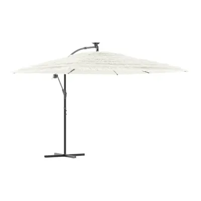 (white, x x cm) vidaXL Garden Parasol with Steel Pole Outdoor Umbrella Patio Sun Parasol White