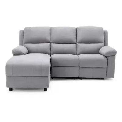 (Right Hand Corner) VALENCIA FABRIC CHAISE SEATER HIGH BACK LOUNGE SHAPED CORNER RECLINER SOFA