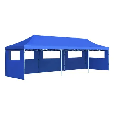 Garden Furniture Set Folding Pop-up Party Tent with Sidewalls 3x9 m Blue