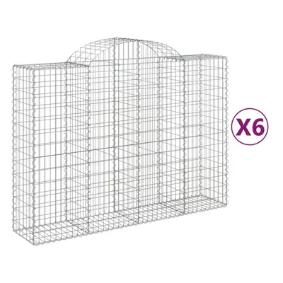 (200 x x 140/160 cm/ pcs) vidaXL Arched Gabion Basket Stone Basket Gabion Retaining Wall Galvani