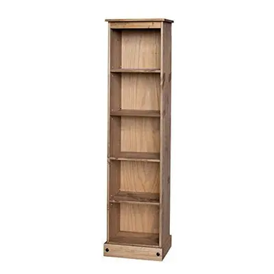 Corona Bookcase Tall Narrow Large Display shelf Pine Furniture