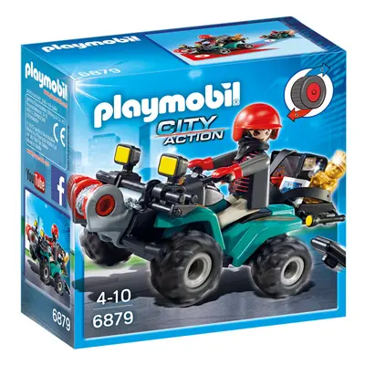 Playmobil City Action Robber's Quad with Loot with Pullback Motor