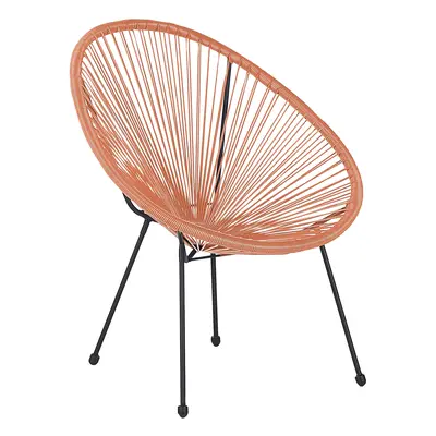 Garden Chair ACAPULCO II PE Rattan Orange