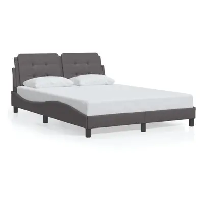 (grey, x cm) vidaXL Bed Frame with Headboard Bed Black and White 120x200 cm Faux Leather