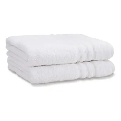 Zero Twist Piece Bath Sheet Pair White