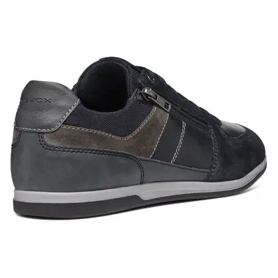 (Blue, 10.5 (Adults')) Geox U Renan B Suede Men's Navy/Grey Trainers