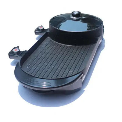 (EU Plug) In Multifunction Electric Grill Non-Stick Non-Smoke Hot Pot Barbecue 1800W