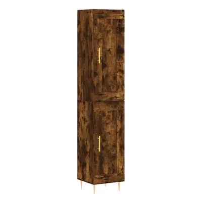 (smoked oak, wood door) vidaXL Highboard Sideboard Tall Storage Cabinet Side Cabinet Engineered 