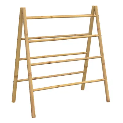 vidaXL Double Towel Ladder with Rungs Towel Holder Blanket Towel Rack Bamboo