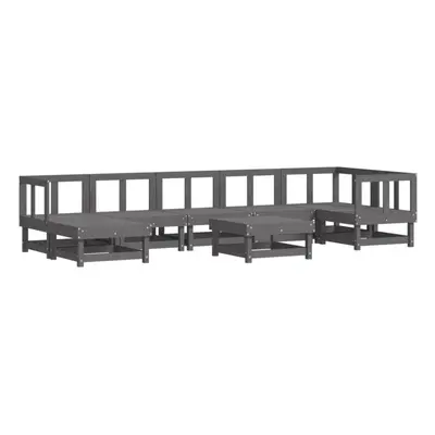 (grey pine) vidaXL Garden Lounge Set Outdoor Modular Sofa Set Piece Solid Wood Pine