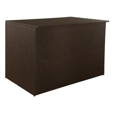 vidaXL Outdoor Storage Box Poly Rattan 150x100x100cm Brown Container Chest