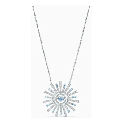 sun pendant flower shape petal crystal chain women Adjustable Necklace