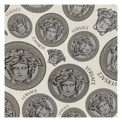 AS Creation Versace Medusa Head Grey Wallpaper