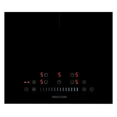 Willow WIH90T 90cm Induction Ceramic Hob, Hardwired Cooking Zones