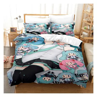 (Style 21, Double(200X200CM/3PCS)) Hatsune Miku Bedding Single Double Duvet Cover UK