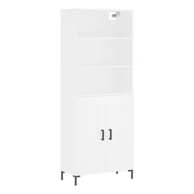 (white, wood doors) vidaXL Highboard Sideboard Storage Cabinet Side Cabinet White Engineered Woo