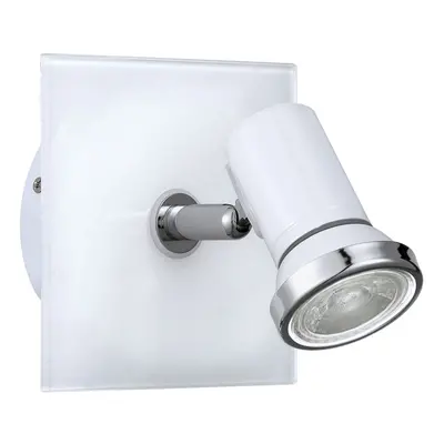 Wall Light IP44 Bathroom Colour White Chrome Shade Bulb GU10 1x3.3W Included