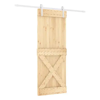 vidaXL Sliding Door Barn Door with Hardware Set Interior Door Solid Wood Pine