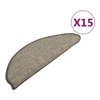 (grey and beige, x cm) vidaXL Self-adhesive Stair Mats Stair Treads Protector Rug Sisal-Look pcs