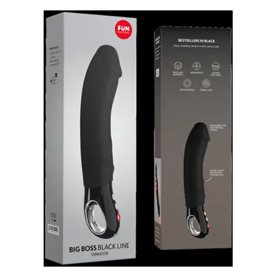 Fun Factory Big Boss Black Line Vibrator | G Spot Silicone Vibrating Dildo | Toy