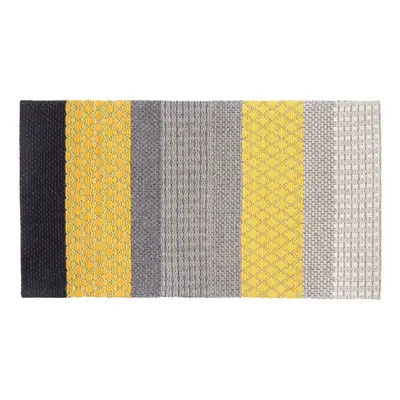 Wool Area Rug x cm Yellow and Grey AKKAYA