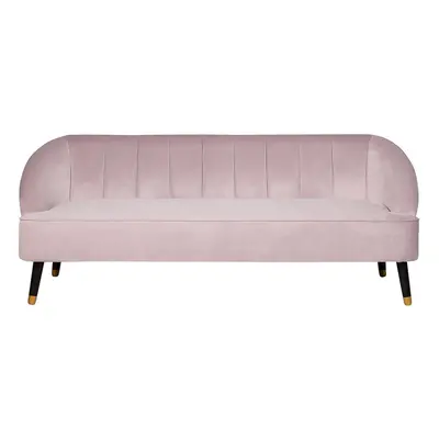 3 Seater Velvet Sofa Pink ALSVAG