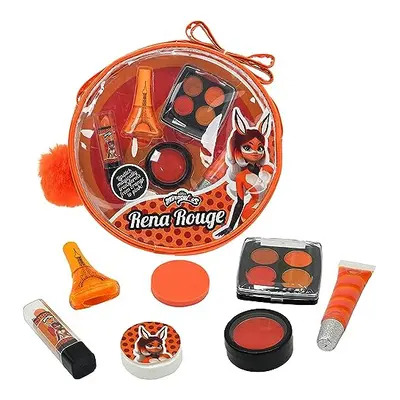 Ladybug, 10-in-1 Kids Makeup Set with Nail Polish, Lipstick, Pressed Powder Palette, Lip Gloss, 