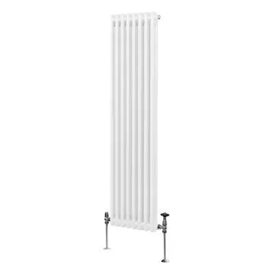 (1800mm x 382mm, White) Traditional Column Radiator Heater