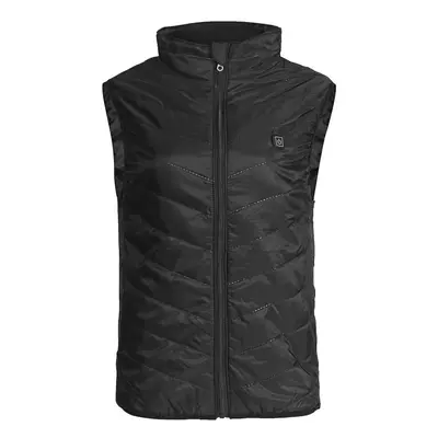 (L) Electric Vest Heated Cloth Jacket USB Warm Up Heating Pad Winter Warmer Men